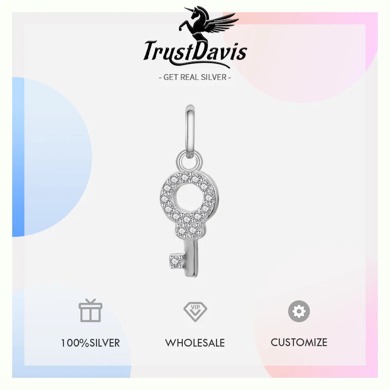 Mini Key Charm Pendant Handmade DIY Accessories Jewelry HY027