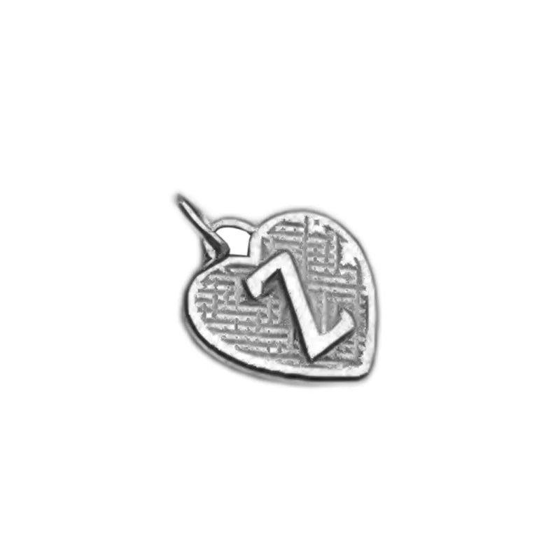 TrustDavis Real 925 Sterling Silver Name Necklace 26 Heart DIY Accessories Pendant for Women Wedding Clavicle Jewelry DZ1795