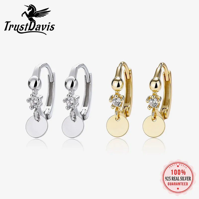 Round Zircon Hoop Earrings DS5007