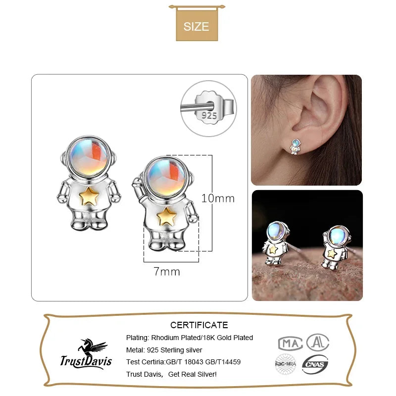 Sweet Astronauts Moonstone Stud Earring DA2568