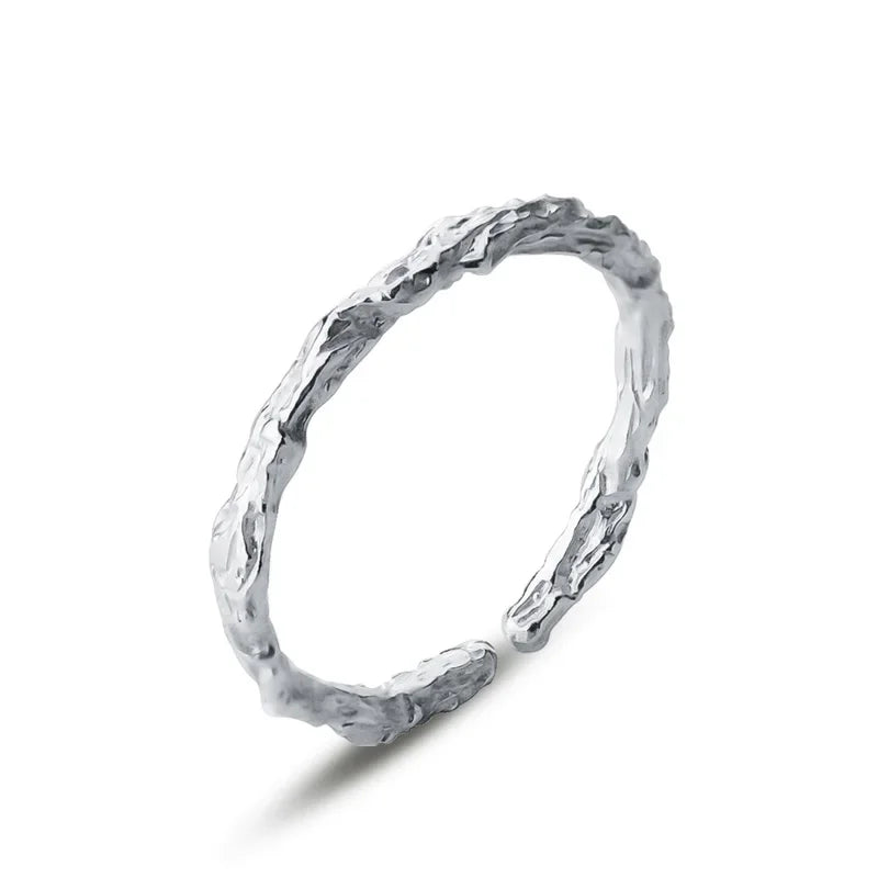 100% 925 Sterling Silver Sweet Dry twigs Cocktail Opening Finger Ring DA427