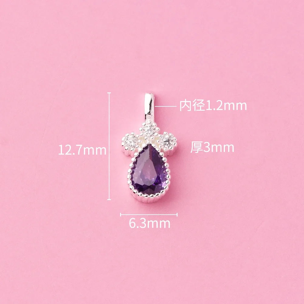 Zircon Water Droplets Charm Pendant DZ1658