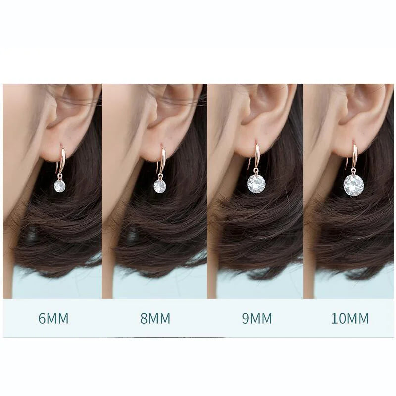 Trustdavis Genuine 925 Sterling Silver Lovely Dazzling CZ Dangle Earrings For Women Fashion Silver 925 Jewelry Wedding Gift DT59