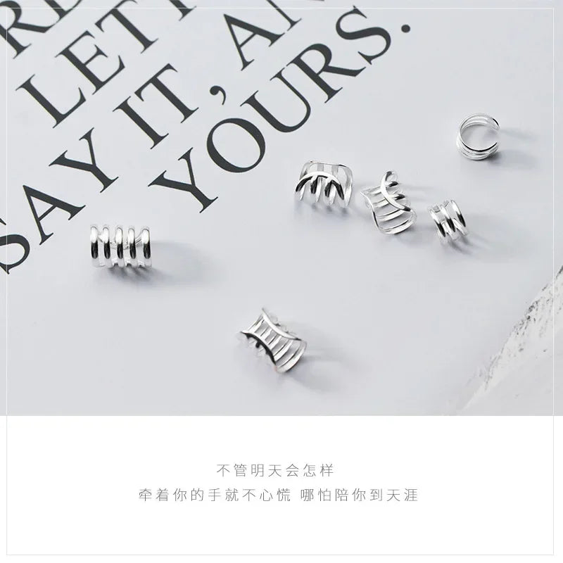 3 4 5 Layer Ear Cuff Clip On Earrings DA192