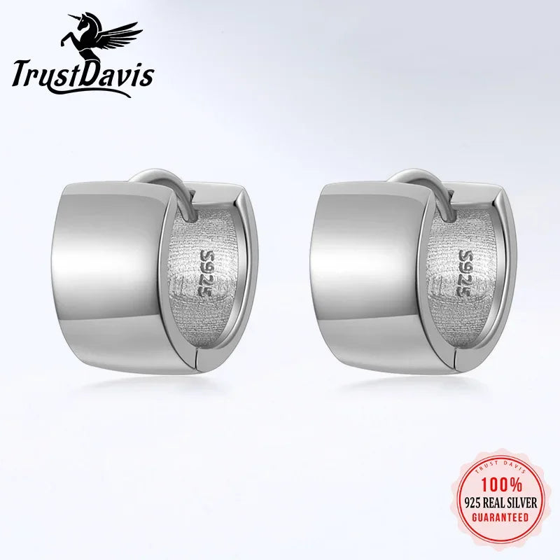 Punk Rock Smooth Charm Hoop Earrings DA750