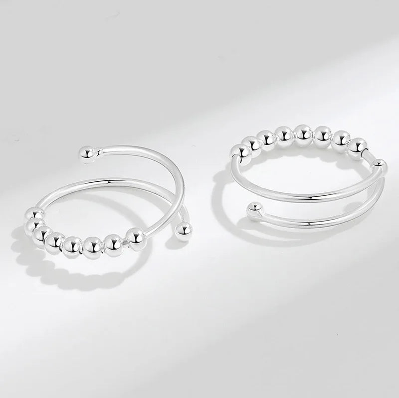 Rotating 8 Beads Opening Rings DG0097