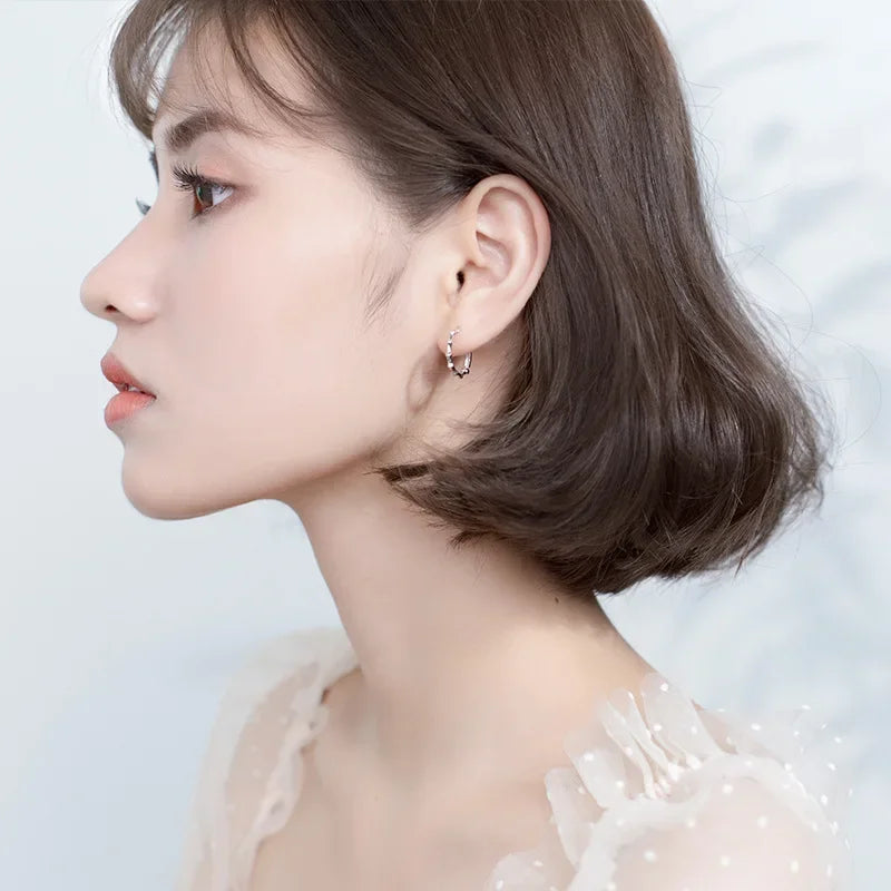 Hoop Earring Bamboo Ear Cuff Earrings DA1987