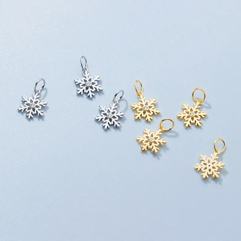 Winter Snowflakes Charm Pendant DIY Accessories Jewelry DZ78