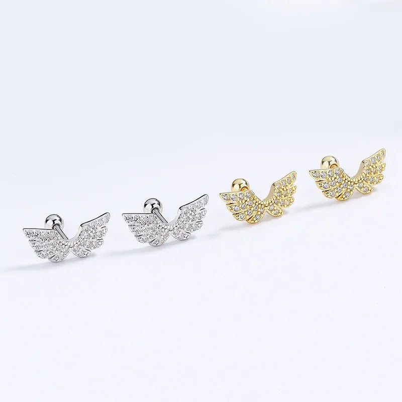 Angel Wings Beads Screw Earring DG0111