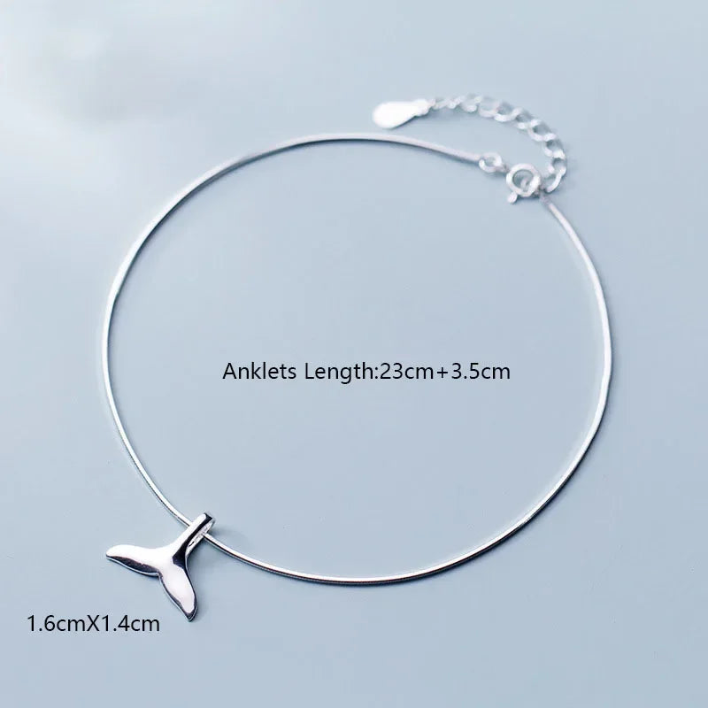 Little Mermaid Tail Earrings Ring Anklet Necklace DA461