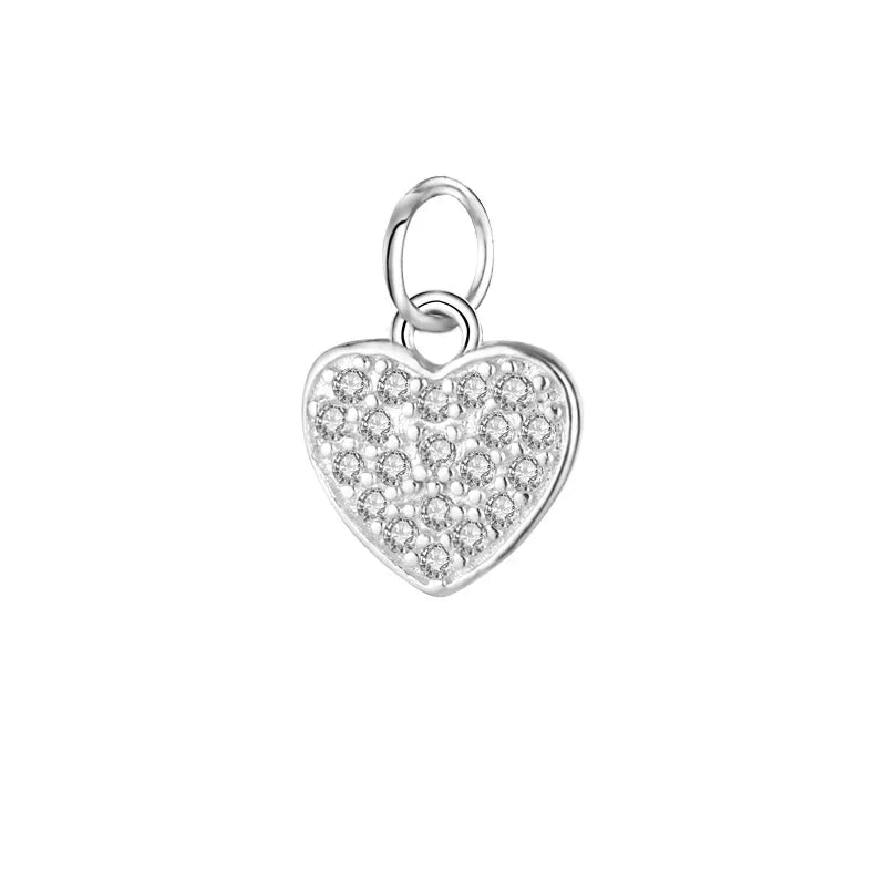 Heart Charm Pendant Handmade DIY Accessories DZ35