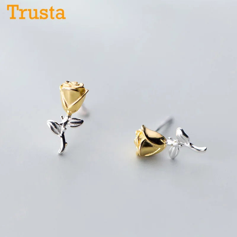 Rose Flower Stud Earrin DS1534