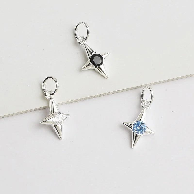 Cross Star Charm Silver Pendant DZ1888