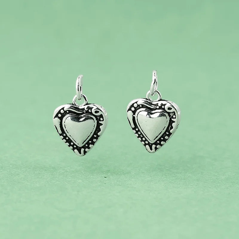 Heart Charm Pendant Handmade DIY Accessories Jewelry DZ1638