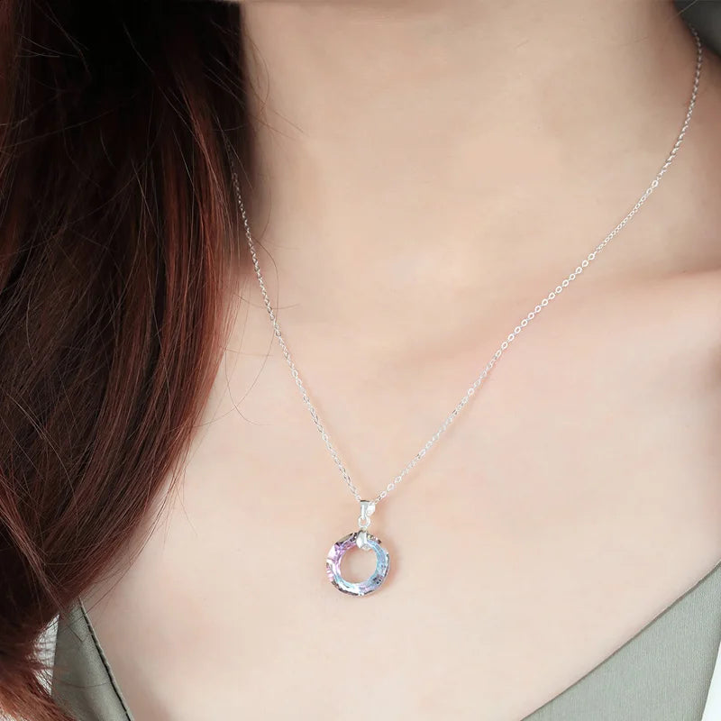 TrustDavis Women 925 Solid Sterling Silver Butterfly Necklace for Lady Girls Birthday Gift Fine S925 Jewelry DS4231