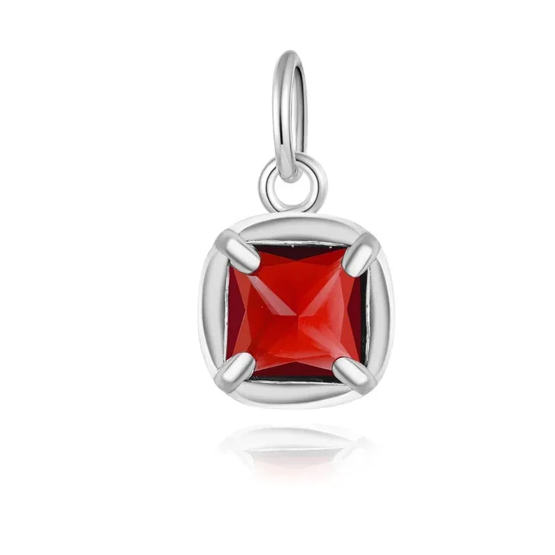 Fashion Square Zirconia Charm Pendant DZ1769