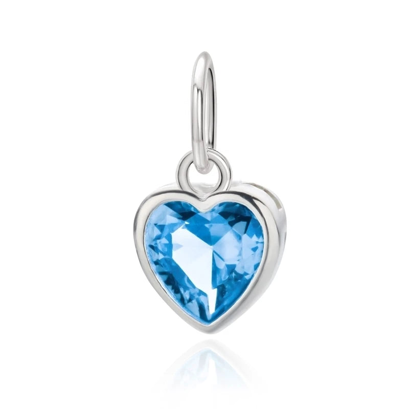 Heart Colour Pendant DIY Necklace Accessories Fine S925 Jewelry HY838