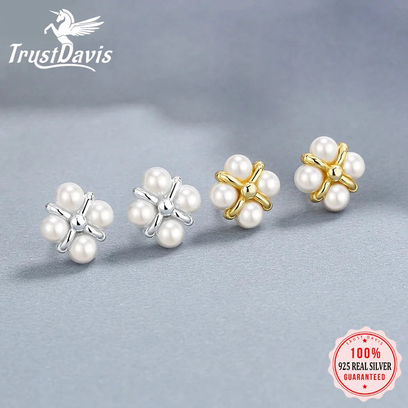Pearl Screw Stud Earrings DS3506