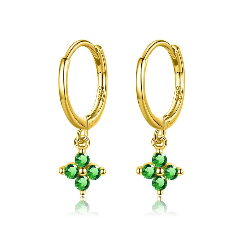 Colored Zircon Hoop Earrings DA2653