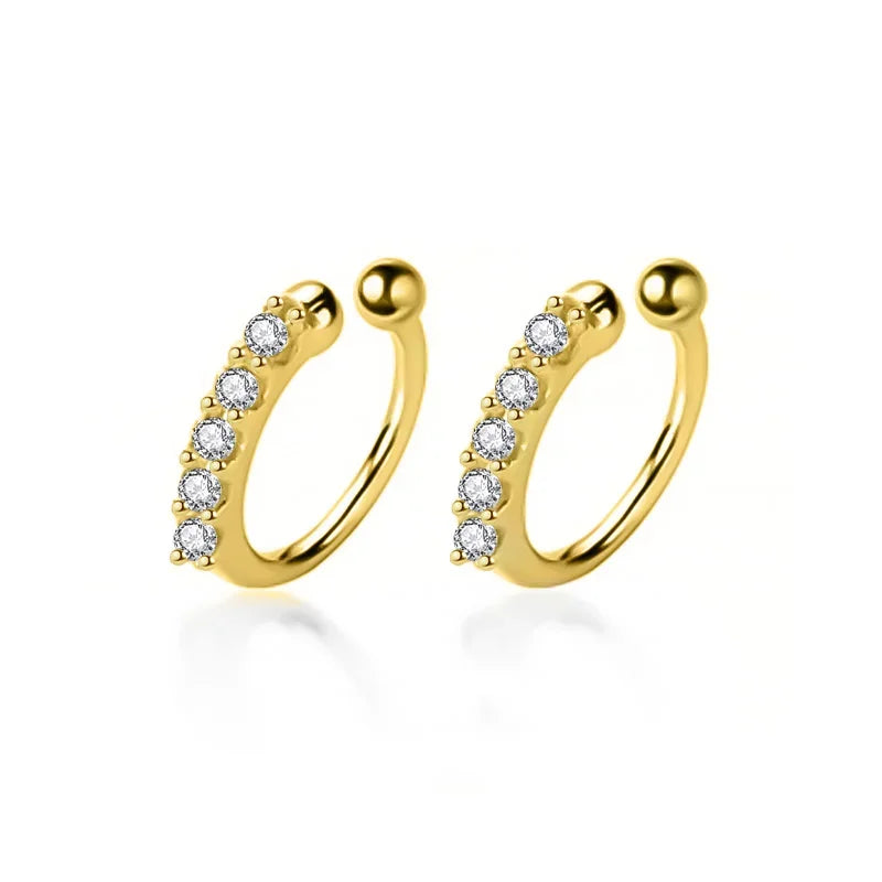 Shining CZ Ear Cuff Clip on Earrings DA372