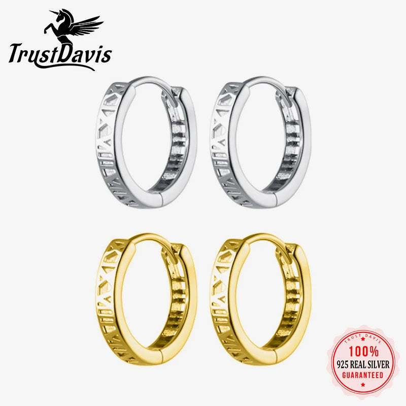 Hoop Earring Roman Numerals Ear Cuff Clip DA022