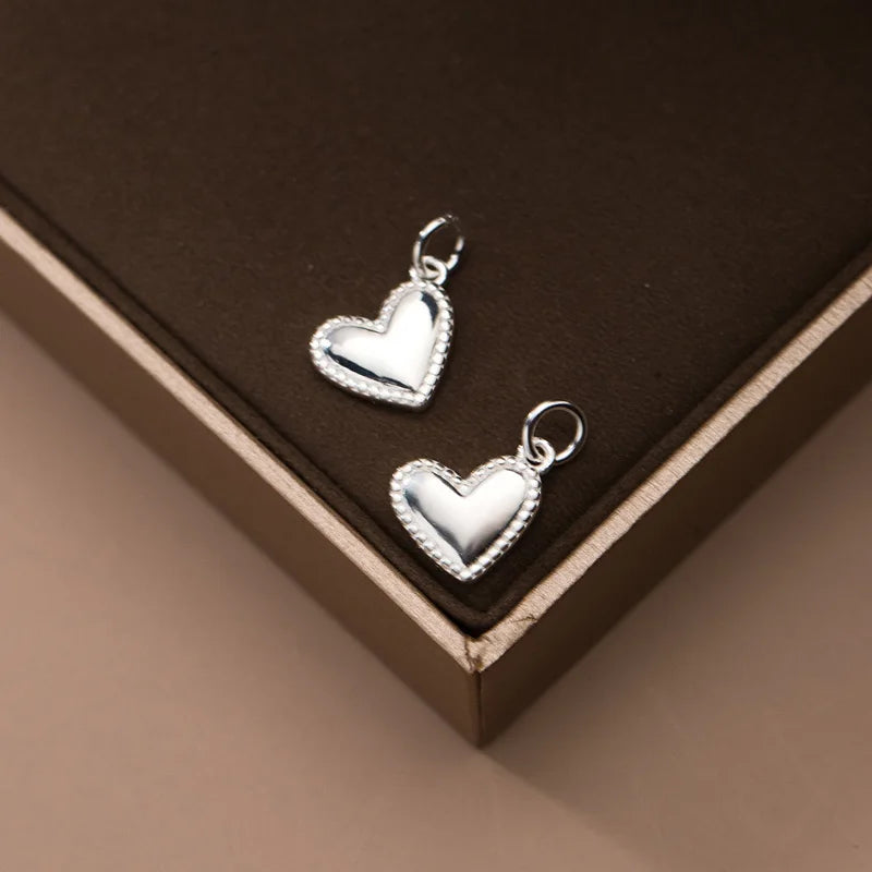 Heart Charm Pendant Handmade DIY Accessories Fine Jewelry Wholesale DZ1704