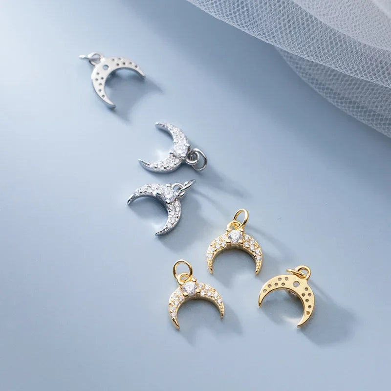 Moon CZ Cute Charm Pendant DIY Accessories DZ44