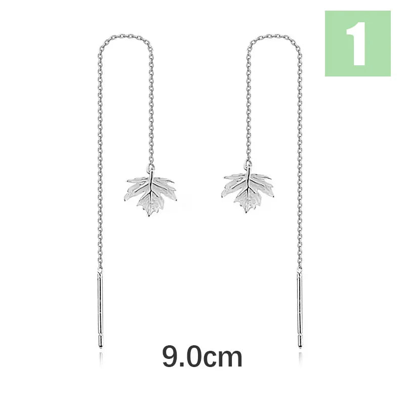 TrustDavis 925 Sterling Silver Ear Line Simple Geometric Drop Earring for Women Teens Wedding Party Fine Jewelry DS3934