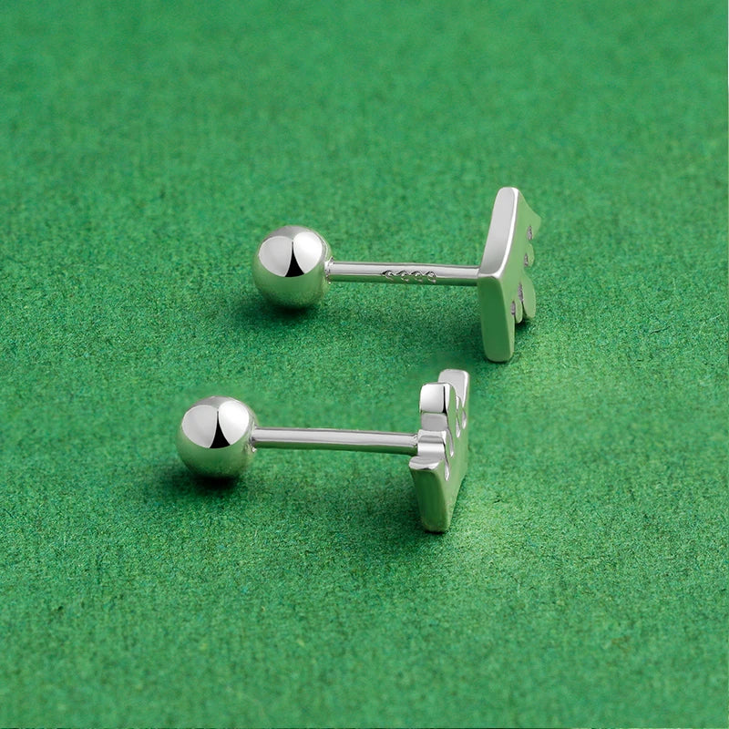 Fine Princess Crown Stud Earrings Gift DS4567