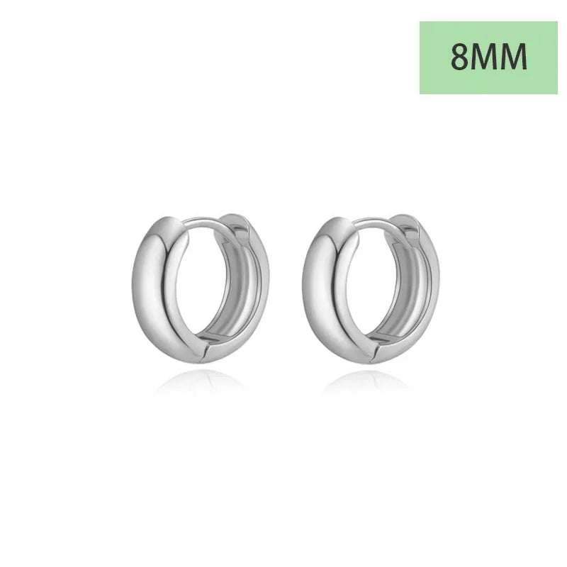 TrustDavis Girls 925 Sterling Silver Charm Sweet Hoop Earrings Fashion Cute Gift for Women Fine Jewelry DS3659