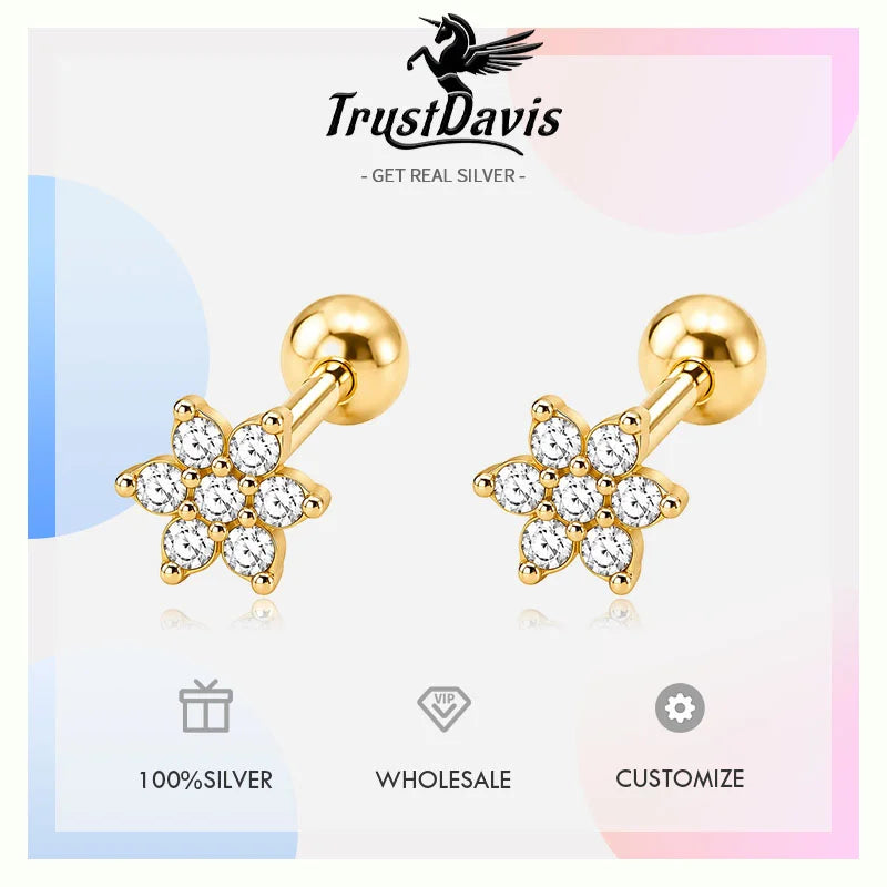 Flower Zircon Stud Earring DS4902