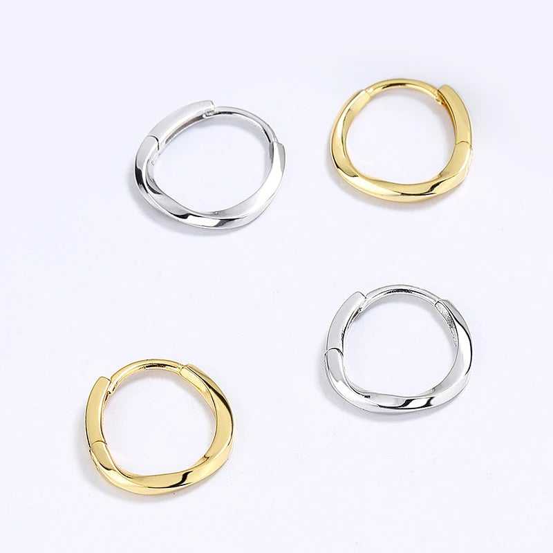 Sweet Mobius Distorted Charm Hoop Earrings DG0064