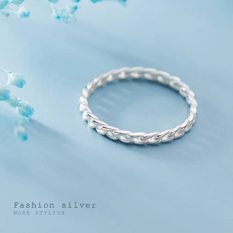 Twist Chain Finger Ring DA1099