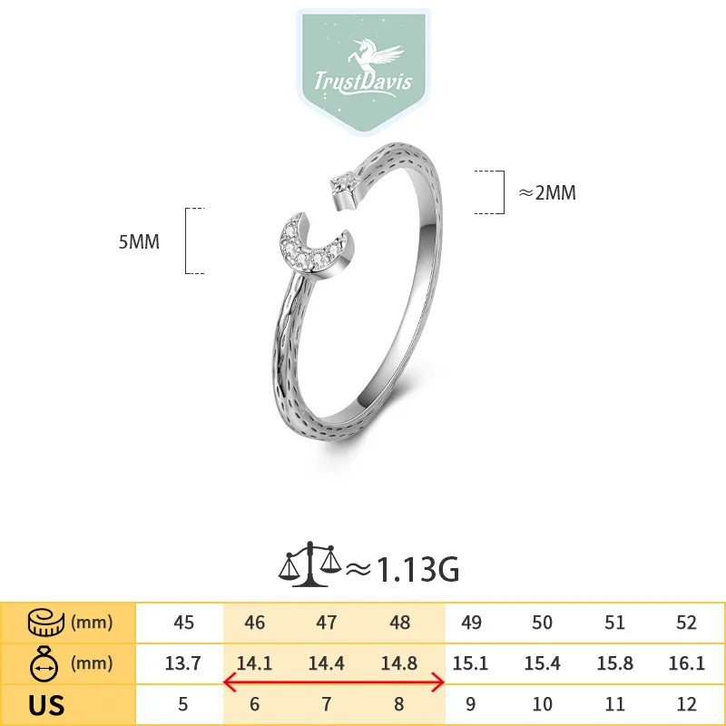 Star Moon Ring DA3235