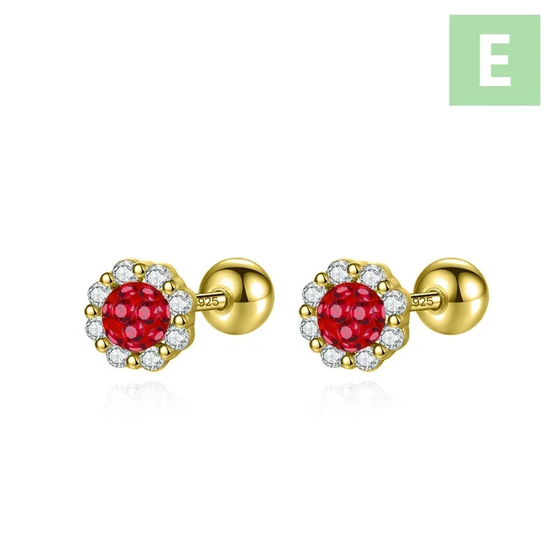 Trustdavis Real 925 Sterling Silver Fashion Cute Stars Planets Stud Earrings for Women Wedding Birthday Present Jewelry DA3207