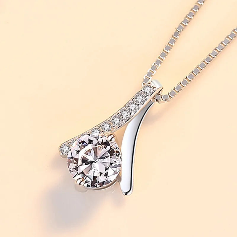 Fashion Simple Teardrop Shape Zirconia Pendant Handmade DZ1753