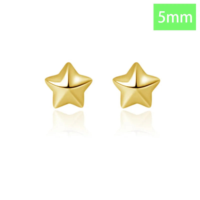 TrustDavis Real 925 Sterling Silver Fashion Sweet Star Stud Earrings Women Daughter Birthday Party Gift Jewelry DA1629
