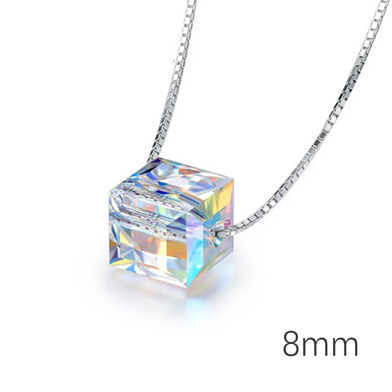 TrustDavis Minimalist 925 Sterling Silver Fashion Sweet 9mm Pearl Pendant Necklace For Women Party 925 Necklace Jewelry YQ193