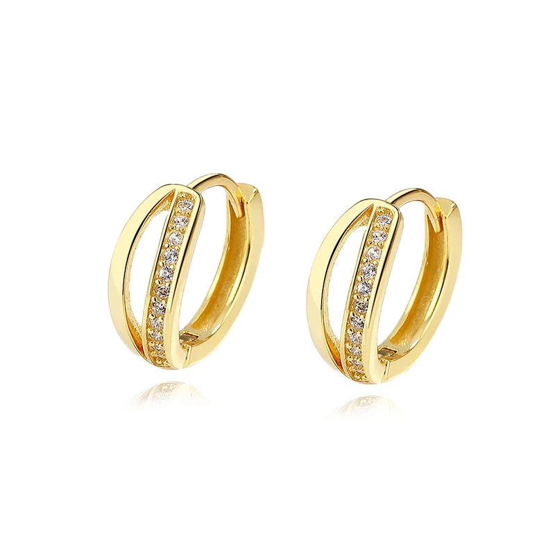 TrustDavis Real 925 Sterling Silve Hoop Square Cat's Paw Heart CZ Pendant Hoop Earrings For Daughter Girls Women Jewelry DG0190