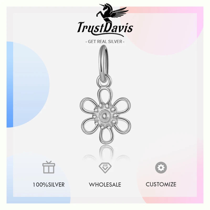 Fashion Little Flower Charm Pendant DZ1776