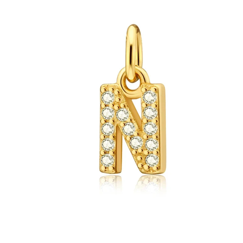 26 Letter Pendant Shiny Charm Pendant DIY Accessories Jewelry DZ423