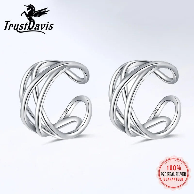 Layer Cross Clip Earrings DB160