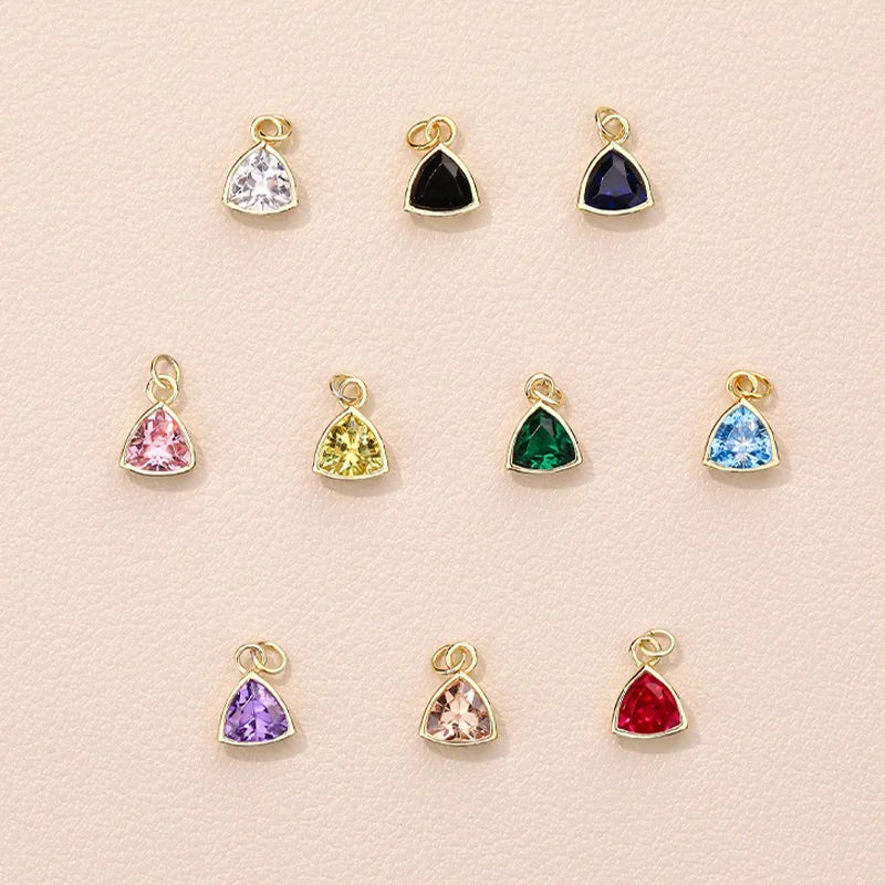 TrustDavis Real 925 Sterling Silver Women's Fashion Elegant Water Drop Color Zircon Necklace for Women Girl Gift Jewelry DS4221