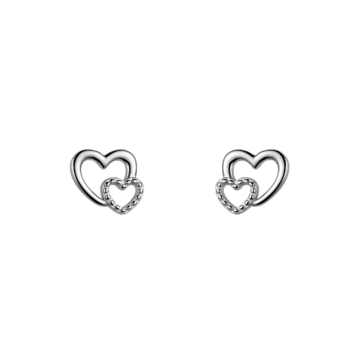 Elegant Openwork Heart-shaped Stud Earrings DS4754