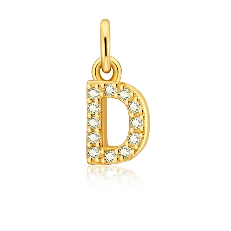 26 Letter Pendant Shiny Charm Pendant DIY Accessories Jewelry DZ423