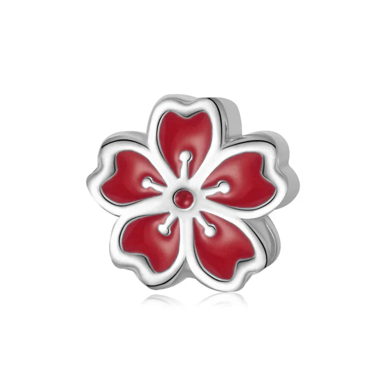 Flowers Bead Charm Beads Handmade DIY Accessories Fine Jewelry DZ795