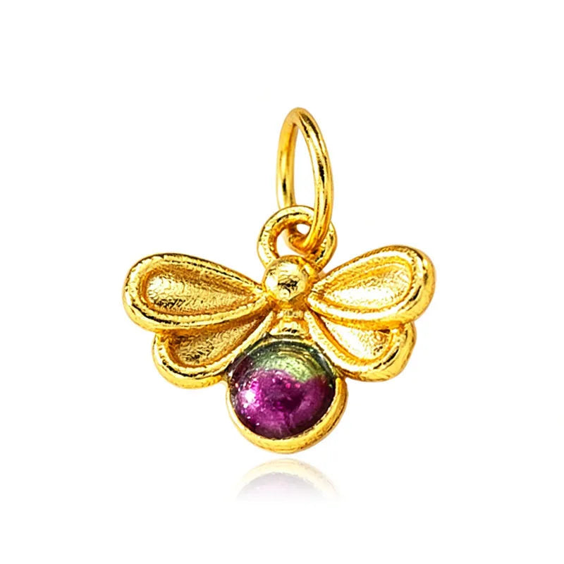 Fine Pendant Gold Insect Firefly Small Gift DZ1907