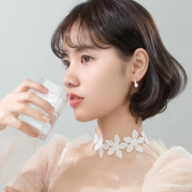 Round Disc Tassel Pendant Hoop Earrings DA2429