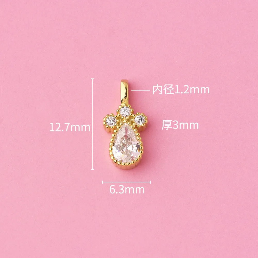 Zircon Water Droplets Charm Pendant DZ1658