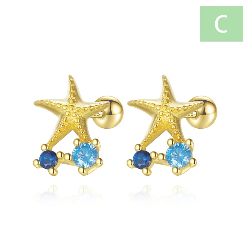Sea Shell Stud Earrings Gift DS4572